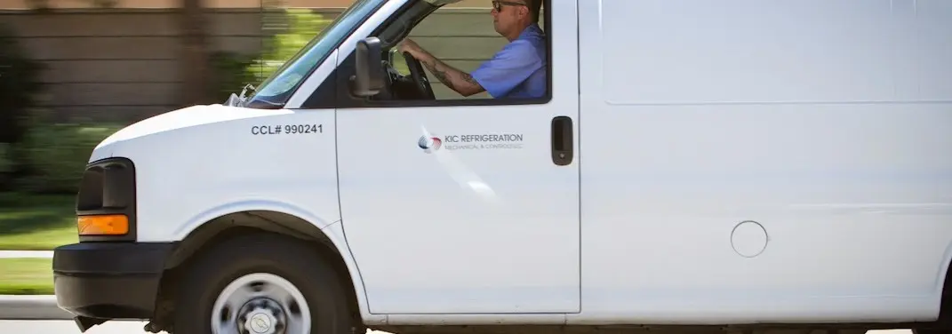 KIC Refrigeration service vehicle serving Mill Valley area